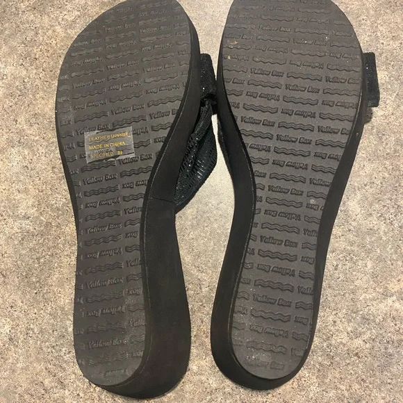 Yellow Box Elegant Black Rhinestone Sandals - Picture 4 of 4